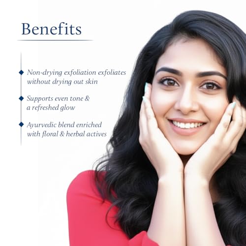 Kumkumadi Face Scrub - Blue Nectar Saffron Tan Remover for Glowing Skin
