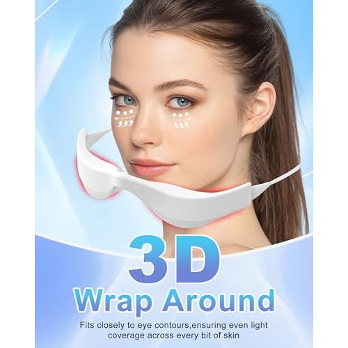 Under Eye Red Light Therapy,3 Modes Red Light Therapy Device Microcurrent Eye Massager,Red Light Glasses For Eye Bags Dark Circles Puffiness Wrinkles Fine Lines, Relieving Eye Fatigue