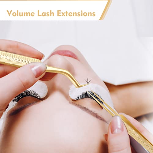 Eyelash Extension Tweezers Set - Professional Precision Lashing Tools 5PCS - Variation of M015