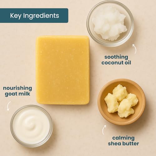 Goat Milk Soap Bar Set - Lavender, Cherry Almond, Honey Oatmeal - 3 Pack 5oz Handmade Skincare