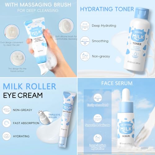 Milk Skin Care Set for Kids & Teens 16–1 Milk Skincare Kit for Girls 10–12
