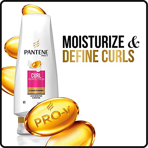 Pantene Pro-V Curly Hair Moisturizing Conditioner 12 Fl Oz Pack of 2 - Curl Perfection