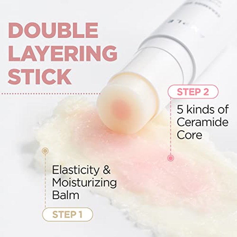 COR?ANA Ceramide Shot Double Core Multi Balm ? High Moisturization Skin Barrier Treatment Multi Usable Balm Stick ? For Face, Neck and Lips ? Wrinkle Care Moisturizing Balm ? Fragrance Free, 0.35oz.