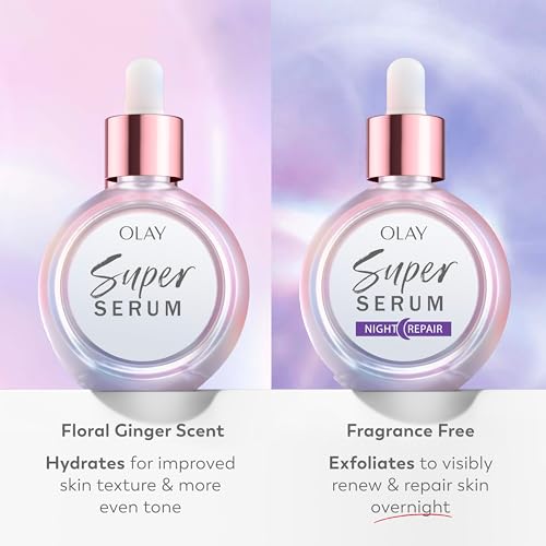 Olay Super Serum Night Repair 1.7 Fl Oz Fragrance-Free 5-in-1 Skin Care