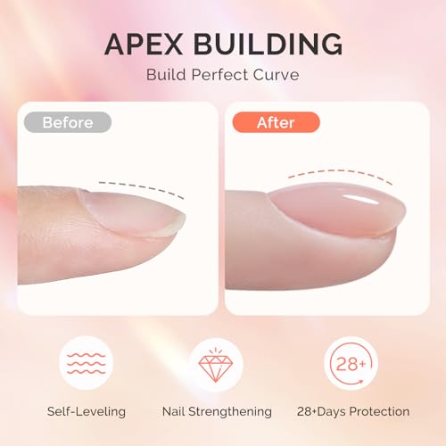 MelodySusie Nail Dust Collector with 2PCS Builder Nail Clear Base Gel Builder Gel