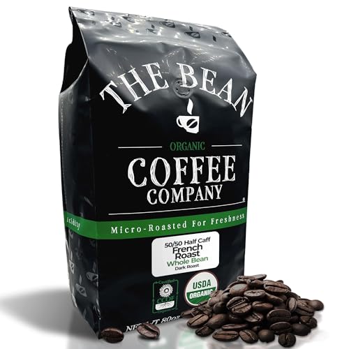 50/50 French Roast Organic Whole Bean Coffee - Half-Caff, 5 lb - Variation of 50/50 French Roast 50% Decaf