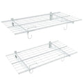 White Wall Mount Garage Shelves 2 Pack 24x48 Inch Heavy Duty Storage