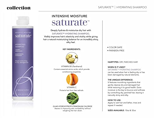 Hydrating Moisturizing Hair Shampoo - 10 Oz for Dry & Damaged Hair