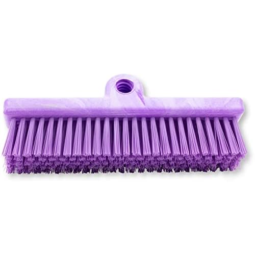 SPARTA 40423EC68 Plastic Floor Scrub Brush, Wall Brush, Equipment Brush With Nonabsorbent Bristles For Industrial Kitchens, Hospitals, Commercial Cleaning, 10 Inches, Purple