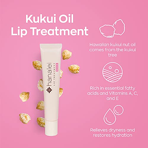 Hanalei Lip Treatment Bundle (Full-size and Travel-size 3 pack in Rose) | Made with Kukui Oil, Shea Butter, Agave, and Grapeseed Oil, Soothe Dry Lips (Cruelty free, Paraben free)