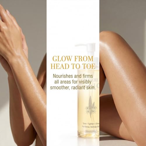MATIERE Deep Hydrating Body Oil 150ml - Firming, Non-Greasy Moisturizer for Arms, Belly, Thighs, & Crepey Skin - Includes 1 pc