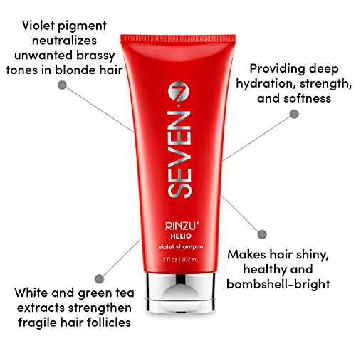 Violet Purple Shampoo for Blonde Hair & Brassiness - 7 Fl Oz, Sulfate & Paraben Free, Cruelty-Free, Made in USA