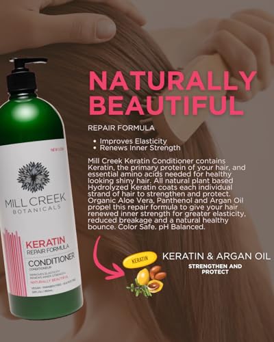 Mill Creek Keratin Conditioner 32 oz - Hydrating Hair Repair & Strengthening