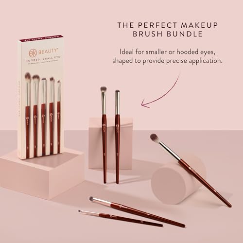 Eyeshadow Brush Set for Hooded & Smaller Eyes - 5 Vegan, Cruelty-Free Makeup Brushes