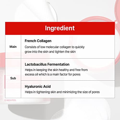 [MEDI-PEEL] Red Lacto Collagen Peeling Pad 70Count | Exfoliating & Cleansing Pad with Collagen, Anti aging, Soothing, Healing, Moisturizing | Korean Skincare, For All Skin Types