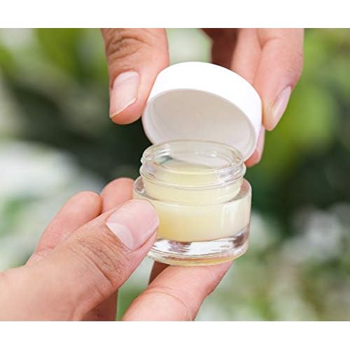 Clear Glass 0.25 oz Thick Wall Balm Jars with White Foam Lined Smooth Lids (24 pack)