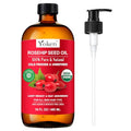 Organic Rosehip Seed Oil 16oz - Cold Pressed in Glass Bottle - Multi-Use Skin & Hair Nourishment