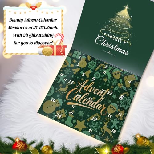 DAGEDA Beauty Advent Calendar 2025,24 Days Christmas Makeup Gifts for Her,Contains Beauty Makeup Kit, Xmas Clothes Accessories, 24 Surprise Christmas Countdown Festival Gifts Set for Women Girls
