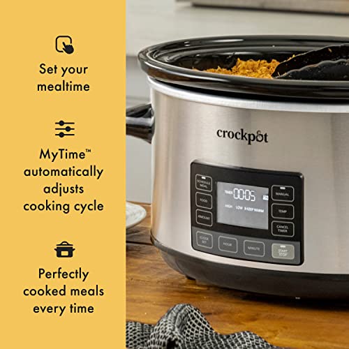 Slow Cooker - 7 Quart Programmable Crock-Pot with Digital Timer & Locking Lid