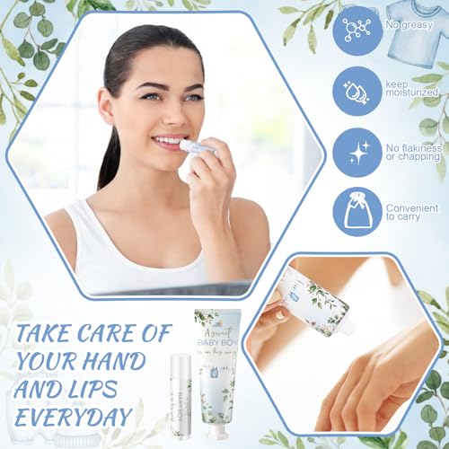 Boy Clothes Baby Shower Favors - 24 Hand Cream & Lip Balm Gift Sets
