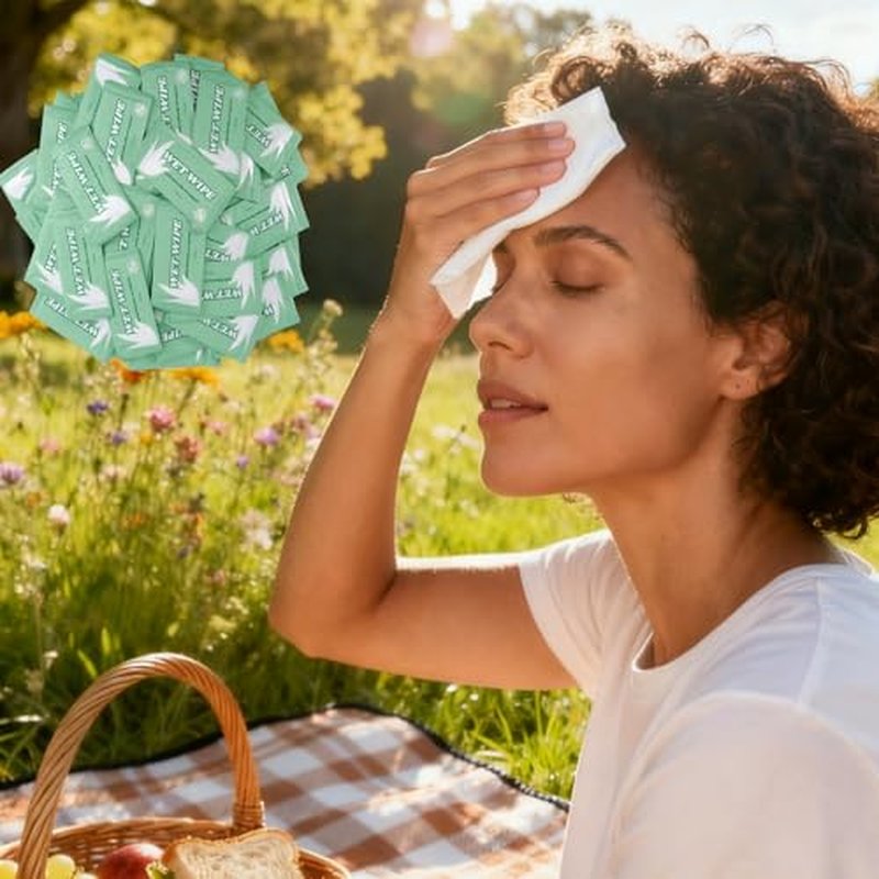 300pcs Body Wet Wipes Individually Wrapped, Unscented Hand Wipes Packets Travel Size