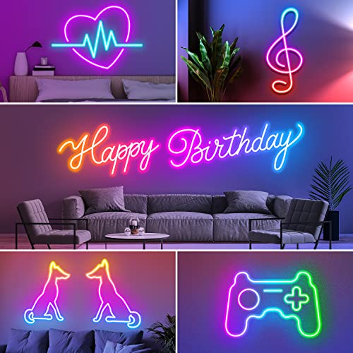 AILBTON 100FT RGB LED Neon Rope Lights - Waterproof Outdoor Flexible Strip with App/Remote, Music Sync, Multiple Modes