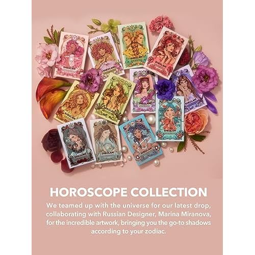 SHEGLAM Glitter Metallic Palette 8-Color High Pigment Green Gold Long Wearing Horoscope Collection Palette - Virtuous Virgo