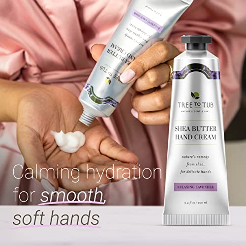 Tree to Tub Citrus Body Wash for Dry Skin Sensitive Skin & Shea Butter Hand Cream for Dry Cracked Hands - pH Balanced Moisturizing Body Wash & Moisturizing Sensitive Skin Hand Lotion for Women & Men