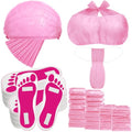 Pink Disposable Spray Tanning Feet Pads & Lingerie Kit - 96 Pcs, Variation Pink/1