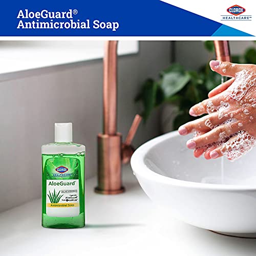 Clorox Healthcare AloeGuard Antimicrobial Liquid Travel Size Hand Soap, Gentle and Moisturizing Hand Soap Bottle with Aloe Vera - Handwash for Healthcare & Everyday Use, 4 Fl Oz