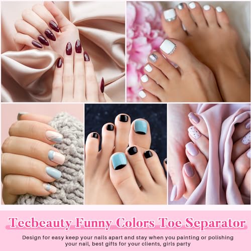 Toe Separators Bulk 1000 Pcs Soft Foam Pedicure Tools Multicolor - Home & Salon Use