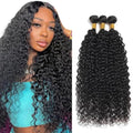 Black Water Wave Human Hair Bundles - 3 Pack 12-34 Inch Brazilian Virgin Hair