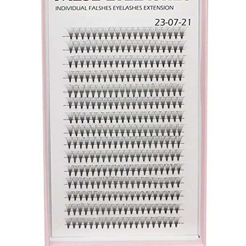 Bodermincer Lashes 10D D Curl 300pcs Large Pack Premade Russian Volume Fans Mink Eyelashes Lash Pre made Eyelash Extensions Supplies (17mm)