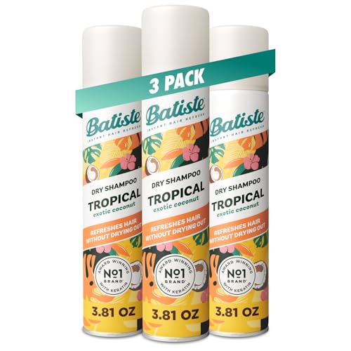 Batiste Tropical Dry Shampoo, Waterless Shampoo, 3.81oz 3 pack