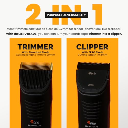 Brio Zero Blade for Beardscape V1 & V2 Trimmers - Black Variation