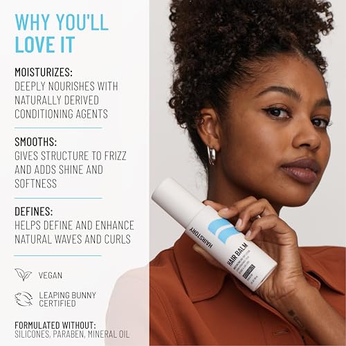 Moisturizing Hair Balm for Curly & Wavy Hair - 4 oz Air-Dry Lotion with Primrose & Sunflower Oil - Leave-In Conditioner & Curl Styler - Variation of THIS listing
