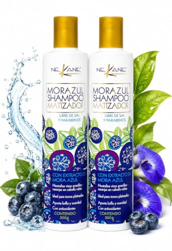 Purple Blue Toning Shampoo Pack for Blonde Gray Silver Hair - Sulfate & Paraben Free