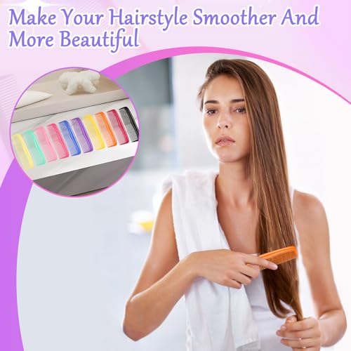 HOFASON 200 Pack Colorful Travel Hair Combs - Individually Wrapped for Women & Kids
