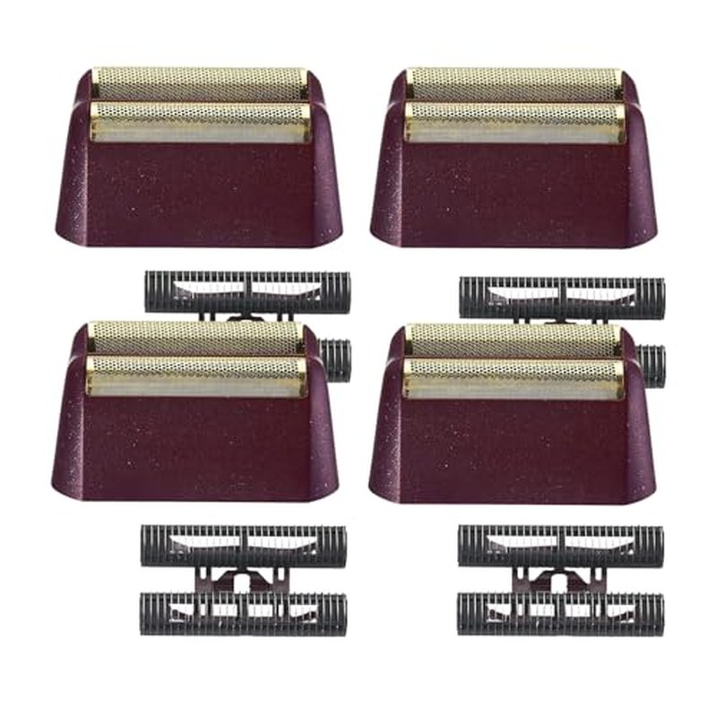 4-Pack Replacement Foil & Cutter Bar Compatible with Wahl Super Close Shaver ? Professional for 7031-100 & 7043-100 Models, Red (5 Star Series Finale)