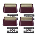 4-Pack Replacement Foil & Cutter Bar Compatible with Wahl Super Close Shaver ? Professional for 7031-100 & 7043-100 Models, Red (5 Star Series Finale)