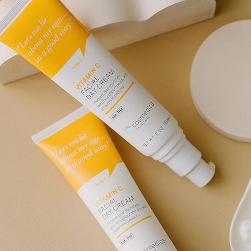 Cosmedica Skincare Vitamin C Facial Moisturizer ? 15% Vitamin C Facial Day Cream - 2 ounces ? Protects and nourishes skin throughout the day ? Vegan, Cruelty Free Skincare