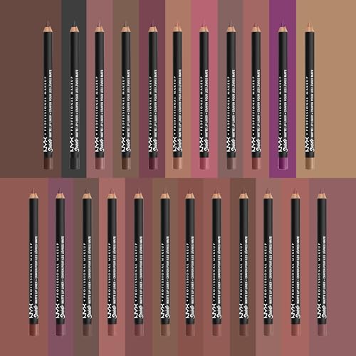 NYX PROFESSIONAL MAKEUP Suede Matte Lip Liner, Velvety-Smooth, Long-Lasting Formula For A Defined Lip Makeup Look - Girl Bye (Purple)