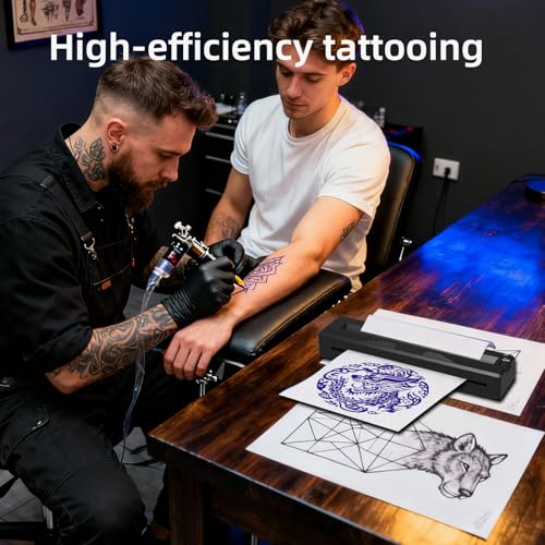 Portable Thermal Tattoo Stencil Printer with Transfer Paper for Artists & Beginners