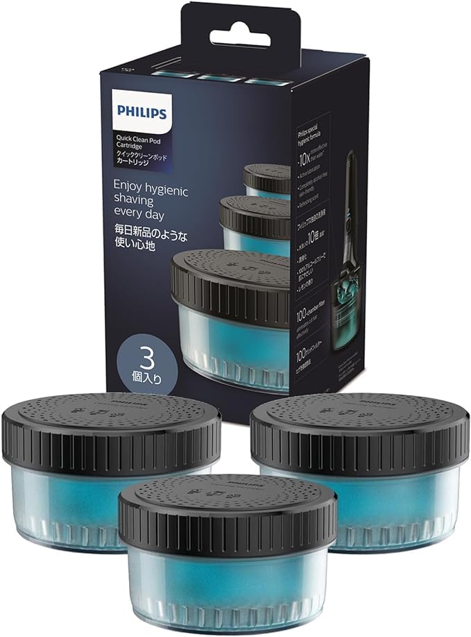 Philips Shaver Cleaning Solution Pods 3-Pack for Series S9000, S7000, S5000 - Lemon Scent 160ml