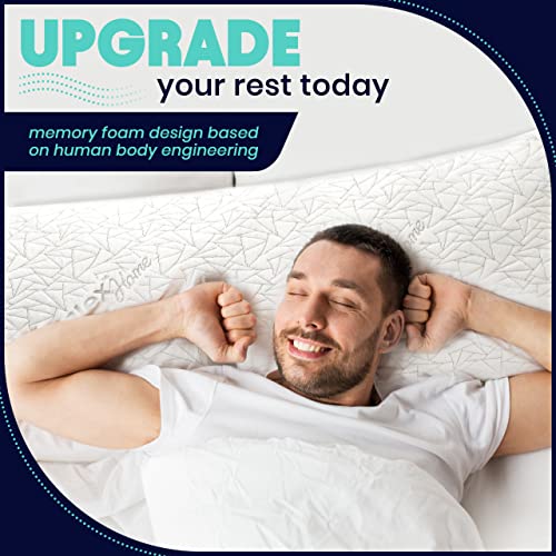 Adjustable Body Pillow for Adults 54 x 20 Inch Memory Foam Pregnancy Pillow with Plush Cover