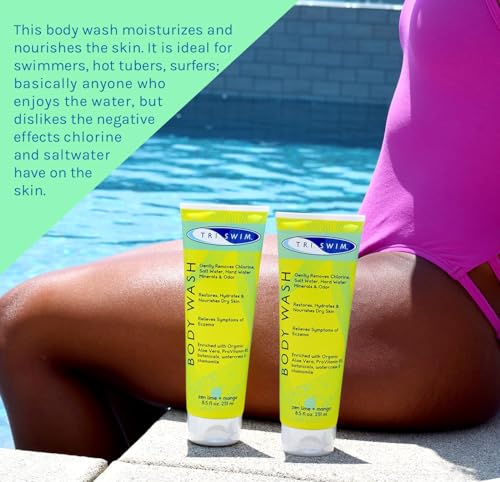 Hydrating Chlorine Removal Body Wash - Pack of 4, 8.5 Fl Oz, for Swimmers & Athletes