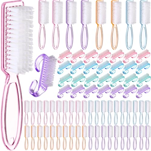 Transparent Nail Brush Set 200 Pcs for Cleaning Fingernails & Toes - Patelai