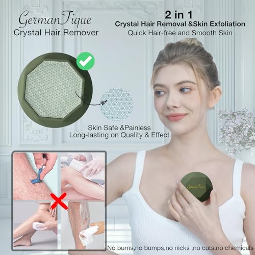 Crystal Hair Eraser Painless Hair Removal & Exfoliation - Olive Green