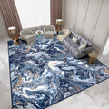 Starry Sky Washable Non-Slip Area Rug - Dark Blue and Gold, 6x9 ft