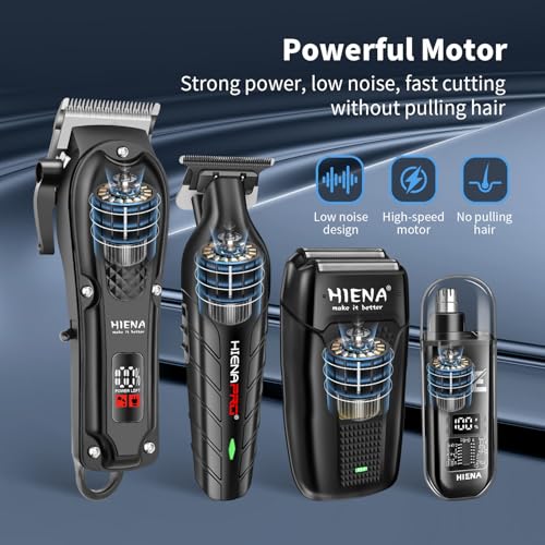 Cordless Hair Clipper & Beard Trimmer Set with Adjustable Lever & Multiple Attachments